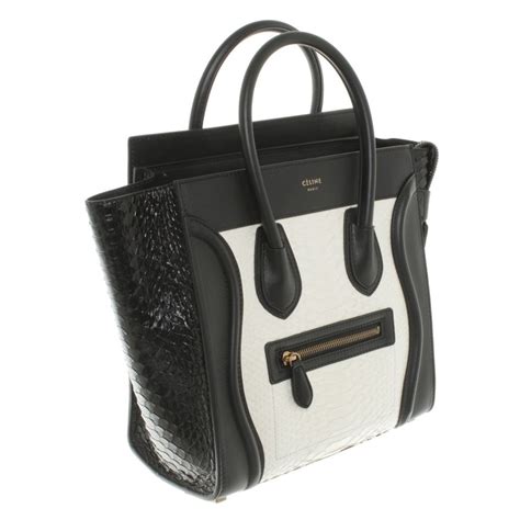 celine paris black and white bag|celine bags price.